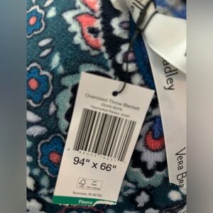 Vera Bradley Blanket/ Oversized throw 95”X 60” Print - Haymarket Paisley Jewel.